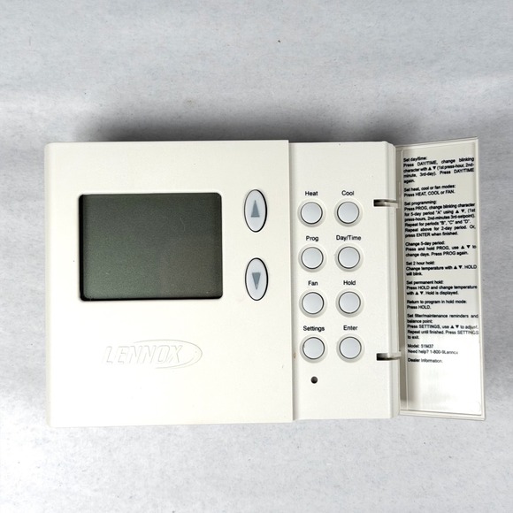 Lennox Model 51M37 Programmable Thermostat Merit Series / Heat / Cold / Tested